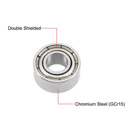 sourcing map 684ZZ Deep Groove Ball Bearings 4mm x 9mm x 4mm Double Shielded Chrome Steel P5(ABEC5) 10pcs
