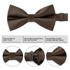 HISDERN Bow Tie Adjustable Brown Bow Ties for Men Pre-Tied