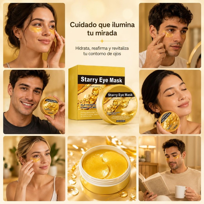 Parches Ojos 24K Gold, 60 Piezas / 30 Pares Starry