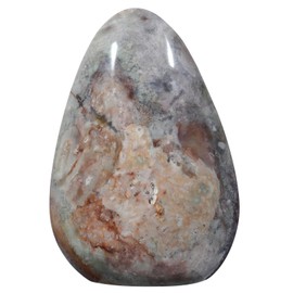 Nupuyai Natural Ocean Jasper Crystal Stone Specimen, Irregular Polished Stone Standing Collectible Mineral Crystal Stone Home Office Decor, 1.01-1.5lb