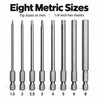 8-Piece 100mm Hex Allen Wrench Drill Bit Set – SAE