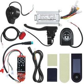 HUIOP Brushless Motor Controller, Electric Scooter 36V 350W Brushless Motor Controller Set with Digital Display Headlight Taillight Electric Scooter Accessory Replacement
