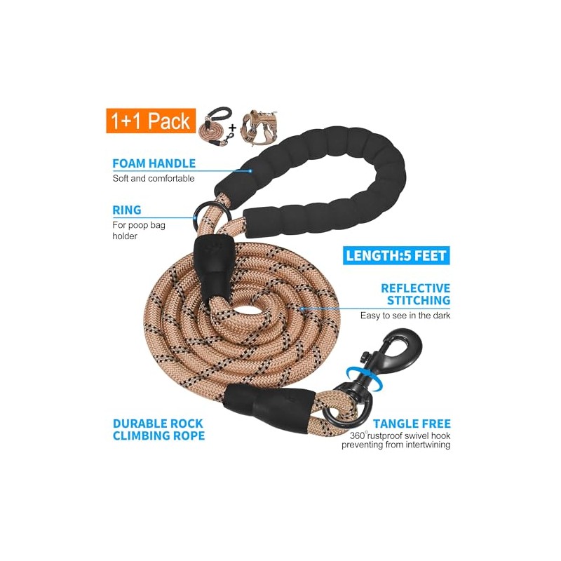 Beebiepet Arnés Táctico Resistente Chaleco Militar K9 para Perros Grandes