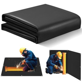 Heavy Duty Welding Blanket, Large 6x8ft Silicone Coated Fiberglass Insulation Blanket with Brass Grommets, Welding Curtain for Industrial Welding Cutting, Multi-use Fireproof Blanket for Smoker Grill