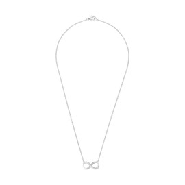 Amor Necklace (with pendant) made of 925 sterling silver for women, necklace, comes in jewellery gift box, Sterling silver zirconia silver, Cubic Zirconia