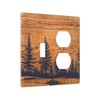 Forest Pine Tree Woodland Woods Grain 2 Gang 1 Toggle/Duplex