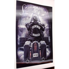 Unbranded Stairway To Heaven Lenticular 3D Picture Poster Motorcycle Biker Rock Skull Art - Small (13" x 9-1/2")