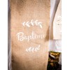 Generique - Jute Flocked Christening Table Runner 28cm x 5m
