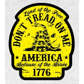 Down2stick Don't Tread on Me, Live Free or Die Snake sticker 2 Pieces - 5" tall