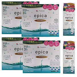 Menicon Epica Aquamore 10.5 fl oz (310 ml) x 14 Bottles [Set of 3 x 10.8 fl oz (310 ml) + 2 x 10.1 fl oz (310 ml)