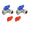 Invero® Hose Taps Tee Shaped (1 Pair) Includes 2X Blue