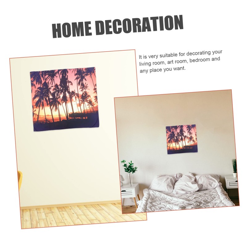 Mikinona 1 Set Hawaiian Style Wall Tapestry Beach Backdrop with