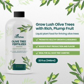 32oz Olive Tree Fertilizer – Makes 32 Gallons of Olive Plant Food – 2-in-1 Liquid Plant Food with Macronutrients + Micronutrients for Lush Foliage, Strong Roots, Bountiful Harvests & Plump Fruits