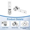 uxcell 4Pcs Curtain Hanging Wheel, Window Track Rollers Smoothly Bearing