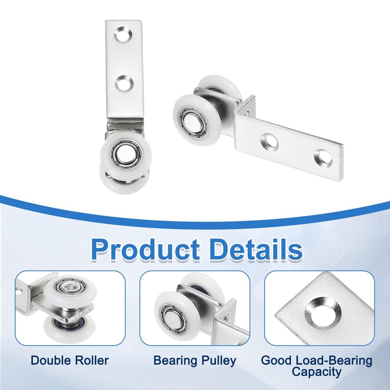 uxcell 4Pcs Curtain Hanging Wheel, Window Track Rollers Smoothly Bearing