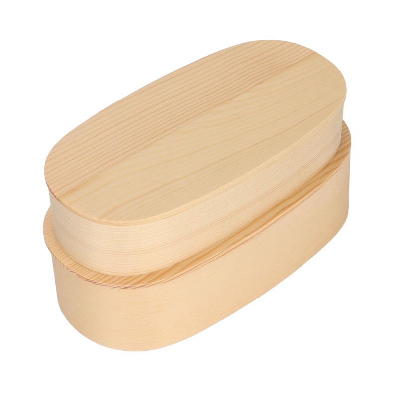Wooden Bento Boxes Double Wood Color Bento Lunch Box Portable