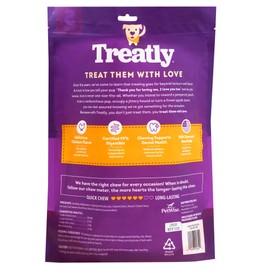 Treatly American Beefhide Chip Rolls 5-6" Dog Chew Treats - Chicken Flavor, 50 Count/1 Pack