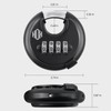 HOX Combination Lock, 4 Digit Disc Padlock with 3/8 Inch