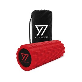 Y7 Concept Foam Roller for Deep Tissue Muscle Massage - Trigger Point - for Back, Leg & Calf - with Carry Bag - Red