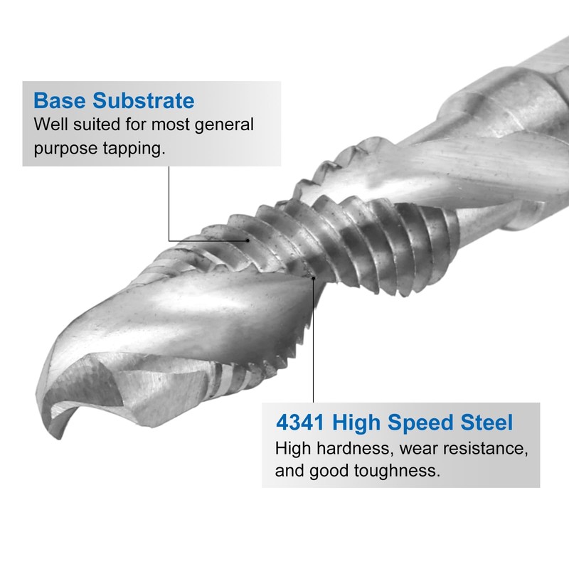 sourcing map 5pcs Combination Drill and Tap Bits, Metric M8