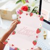 Whaline 60 Strawberry Stationery Paper Set Red Pink Strawberry Flower