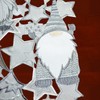 Simhomsen Embroidered Silver Gnomes Table Runners for Christmas Holiday and