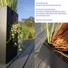 floqueyard Metal Planters Rectangular Planter Boxes Outdoor with Removable Shelf