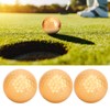 Laroal 4 Pcs Golden Golf Ball, Practice Balls Gold Plating