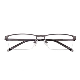 Fullwosing Shortsighted Glasses Nearsighted Alloy Half-Frame Glasses Men Women Strengths -0.5 to -6.0
