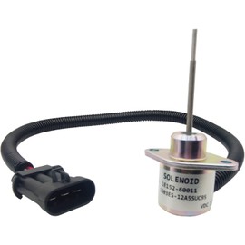 XYZIL 12 Volt Fuel Shut off Solenoid Valve 1503ES-12A5SUC9S 1E152-60011 SA-4298-T Compatible with Kubota V2203 Engine Shutdown Shutoff Stop