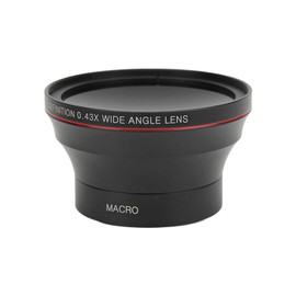 Wide Angle Camera Lens, 49mm 0.43x Wide Angle Attachment Lens with Macro Lens,Lens Cover,Compatible with Lenses With 49Mm/2.0In Thread Caliber,82mm/3.2in Filter