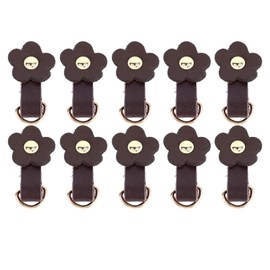 10 Sets Leather D Rings for Purse Genuine Leather Undamaged D Rings Purse Making Supplies for Leather Crossbody Purse Craft Coffee Gold Accessories