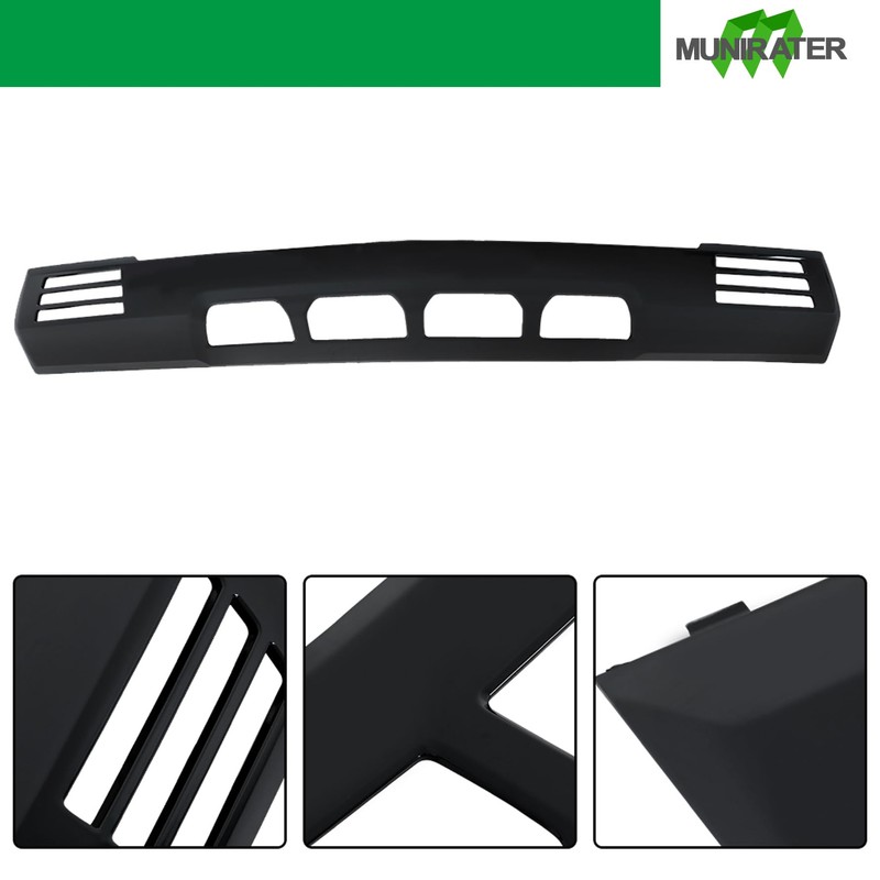 munirater Front Bumper Lower Valance Skid Plate Black Plastic Replacement