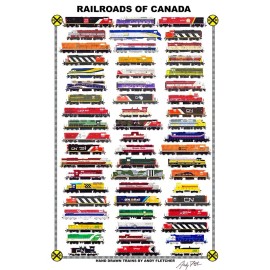 Railroads of Canada 11"x17" Railroad Poster by Andy Fletcher signed