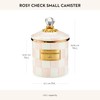 MACKENZIE-CHILDS Rosy Check Enamel Canister, Pink-and-White Kitchen Storage Container with