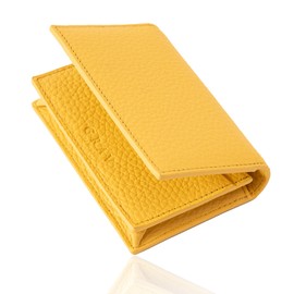 GRAV Business Card Holder, Women's, Men's, Card Case, Genuine Leather (Large Capacity 50 Sheets) (Includes Dividers for Organizing Business Cards) (Genuine Leather Fits in Hands), Scratch Resistant,