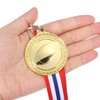 PATIKIL 2" Gold Rugby Medals, Rugby Award Medals with Ribbon