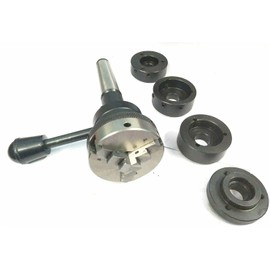 Buyohlic international Lathe Tailstock Die Holder - Tapping Threading Reaming Drilling with 65mm 3 jaw - Morse Taper 3