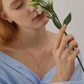 FIOROYAL 925 Sterling Silver Mood Ring for Women Girls Vintage Cubic Zirconia Statement Ring Color Change Mood Stone Ring 925 Sterling Silver Rings Size L1/2