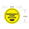 4 Inch Emergency Stop Button Notice Sign for Manufacturing,Warehouse,Machine,Equipments