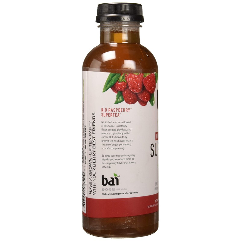 BAI Antioxidant Infusion, Rio Raspberry Tea Liquid Prepared Iced Tea,