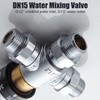 Fyeer 3-Way Thermostatic Mixing Valve, DN15 Temperature Control Bathroom Faucet