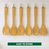 Freshware Bamboo Wooden Utensils Set for Kitchen, 6-Piece, Wooden Spoons