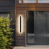 Mikeru Modern Wall Light, 3000k-6000k Dimmable Sconce 23.6inch Black Exterior