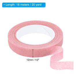 PATIKIL Floral Tape 1/2" x 30 Yard / 12mm x 30m, 2 Pack Flower Wrap Adhesive Tape for Bouquet Stem Wrapping, Pink