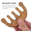 Doitool Massage Comb Made of Light Brown Wood for Head