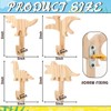 Kathfly 4 Pcs Dinosaur Coat Hooks Dinosaur Wooden Clothing Hanger