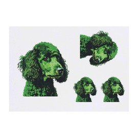 Azeeda 4 x 'Grüne Pudel Pixel Art' Temporäre Tattoos - Wasserfest, Hautfreundlich & Ungiftig · Transfers in Verschiedenen Größen (TO00071094)