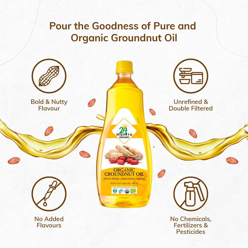 24 Mantara 24 Mantra Organic Peanut Oil - 33.81 Ounce