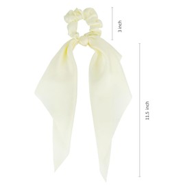 Scrunchies with Bow Scrunchies, Stretchy Hair Bows with Long Bow, Scrunchies, Hair Scrunchie, Satin Hair Band, Pack of 2 Beige Colon Hair Band Float